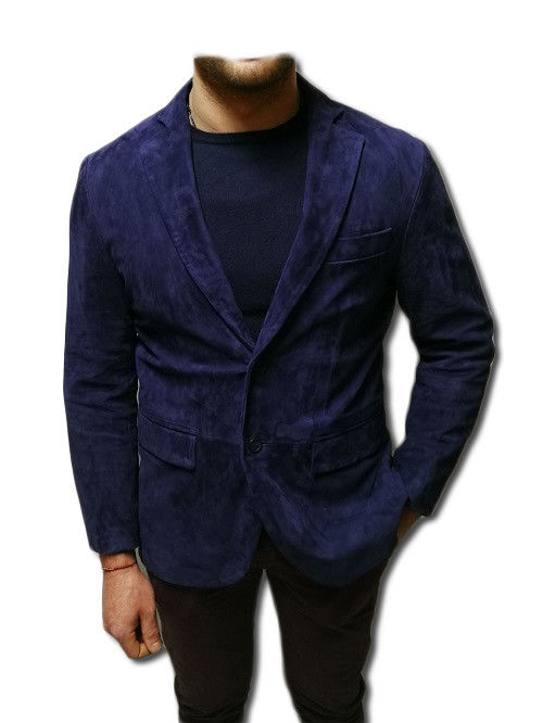 CHAQUETA DE HOMBRE DE ANTE MATTHIAS - ANTE AZUL