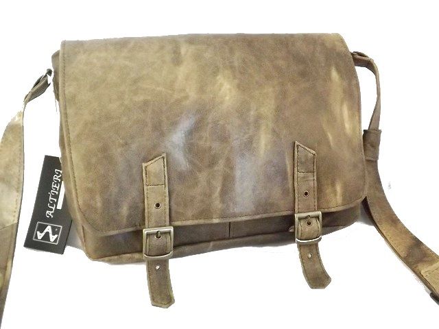 Bolso Bandolera de Piel para Hombre, Modelo: Prad -safari Árboles