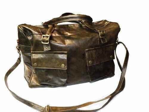 BOLSA DE VIAJE EN CUERO ITALIANO GENUINO, MOD: BELST - FÓSIL