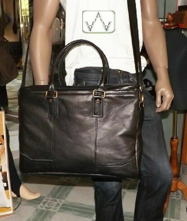 MEN'S CROSSBODY BAG IN GENUINE CALF LEATHER, MOD: TOULOUSE-BLACK