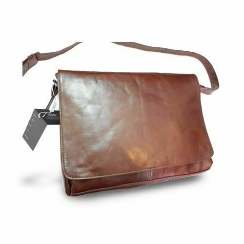MEN'S CROSSBODY BAG IN GENUINE BROWN LEATHER MOD LUIS-LEATHER