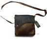 Man Shoulder Bag Purse Genuine Leather Brown/Black, Mod. : DUMBO-2COLOUR