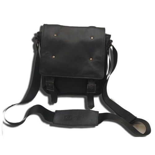 Bolso Bandolera Hombre Piel de Becerro Negro Personal-Mini-Cinturón