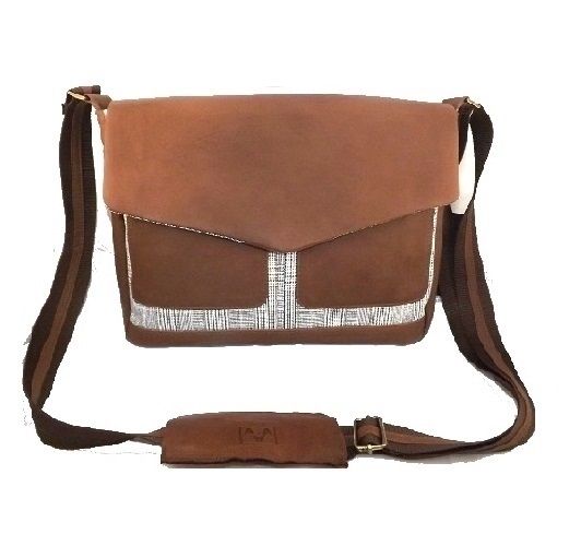 TRACOLLA BAG UOMO MESSENGER IN VERA PELLE/CANVAS MOD: TOMMY - SMART