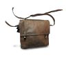 SHOULDER BAG ARTISAN GENUINE LEATHER MEN'S, MOD: TERRY - BROWN