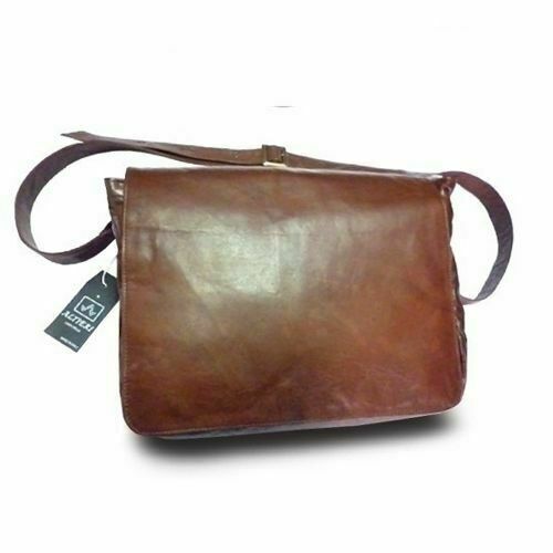 M&Auml;NNER-MESSENGER-SCHULTERTASCHE AUS ECHTEM LEDER - ALFRED-BROWN-LEDER