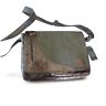 Man's Shoulder Bag Messenger Genuine Leather and Fabric, Mod. : Thu Medium -