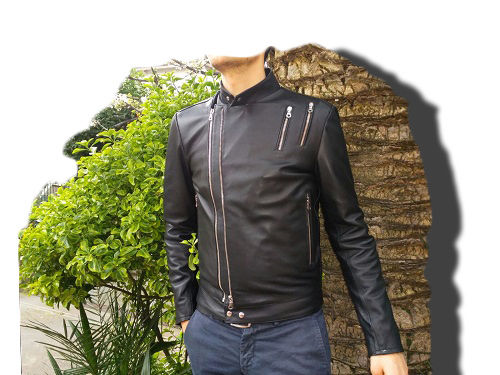 Herrenjacke Handwerklich, Jacke aus Echtem Leder Mod.chiodo-uomo