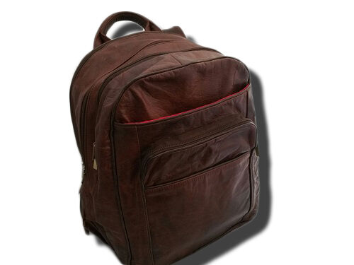 Backpack Genuine Leather Italian Craftsmanship with Most Partitions Mod. Ri