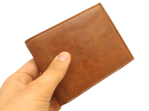 Leather Wallet Man Brown Gino Vintage -portaspicci