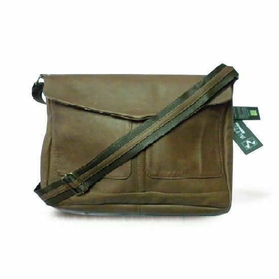 MEN'S MESSENGER BAG IN REAL VINTAGE LEATHER, MOD: TOMMY -KOALA NABUK