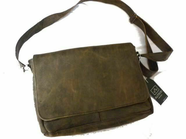 BOLSO ARTESANO DE COLOR CRACK DE CUERO PARA HOMBRE, MOD: TOMAS-SAFARI
