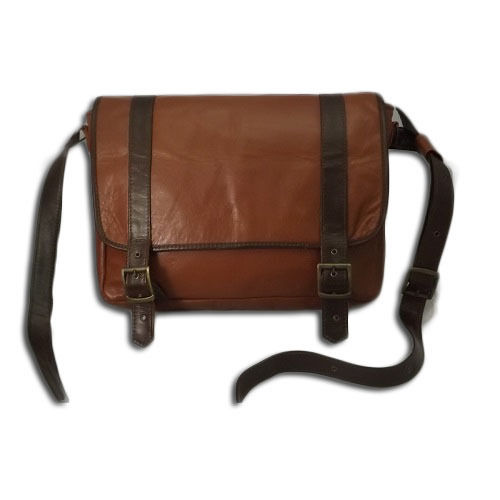 Bolsa Mensajero Del Hombro de Piel para Hombre Modelo: Prad 015 - Cuero Bicolor