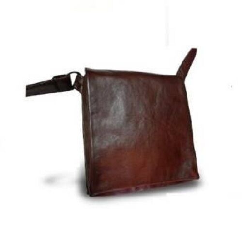 Shoulder Bag Genuine Leather Men's Artisan, Mod. : Alex -brown Leather