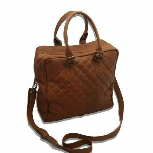 Bolsa de lona / porta documentos en cuero genuino, bolsa de lona original..