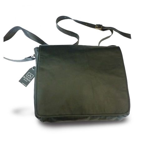 Bolso Bandolera Hombre Mensajero de Piel Auténtica - Alfred-Negro