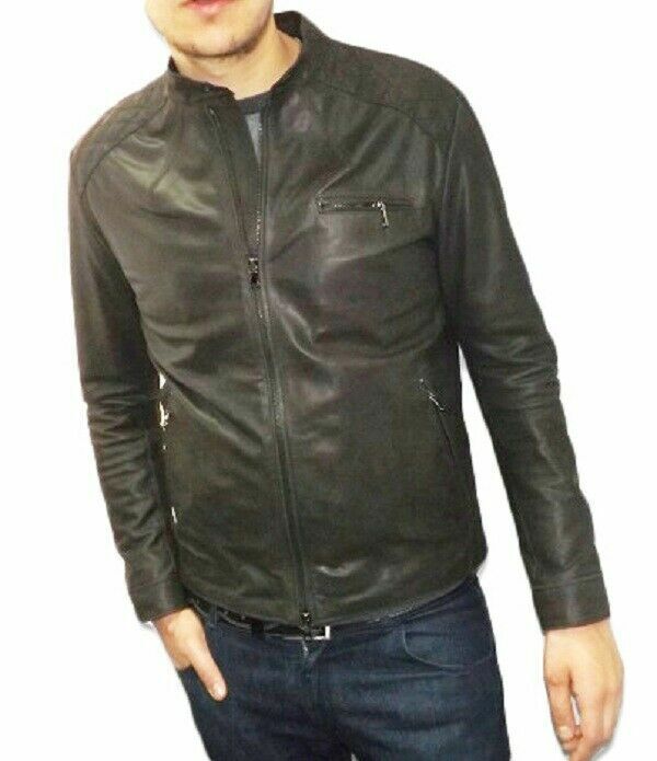 CHAQUETA ARTESANA PARA HOMBRE, MOD: CHAQUETA DE CUERO - ALEX-GREY