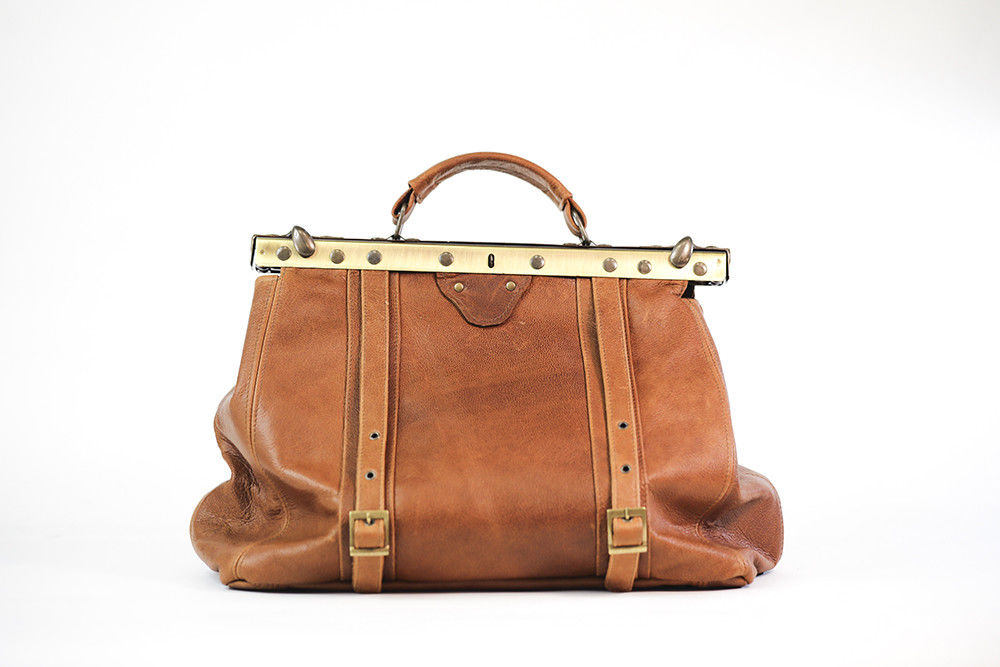 Medical Bag Genuine Leather, Real Handicraft Made in Italy. Mod.medic-cuoio