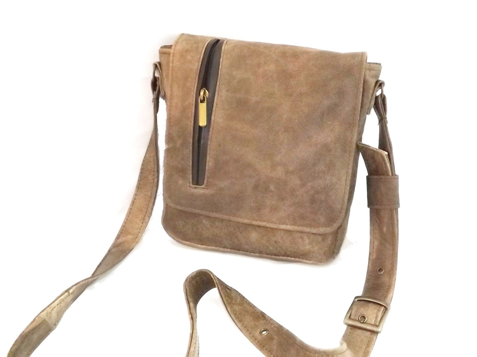 Tasche Handwerklich Schulter Men aus Echtem Leder, Mod: Thu - Wooded