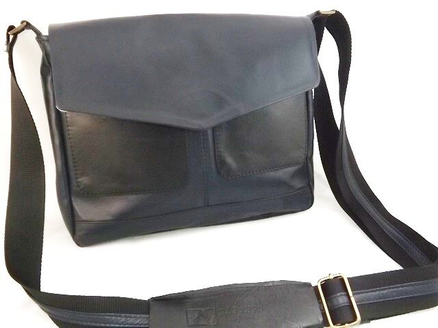 Bag/Shoulder Bag Genuine Leather Men's, Mod: Tommy Mini - Denim