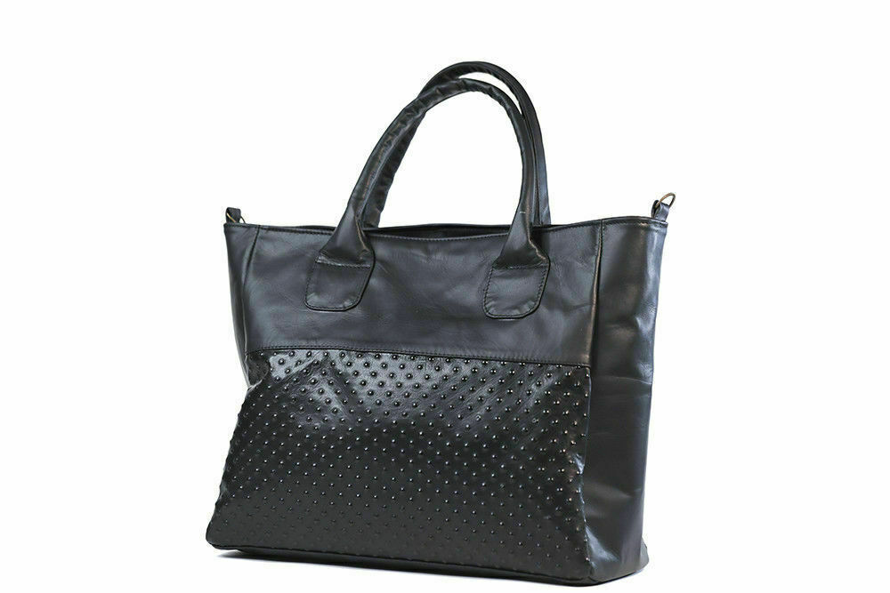 WOMEN'S BAG IN BLACK COLOR LEATHER. MOD BULLA ITALIAN CRAFTSMANSHIP