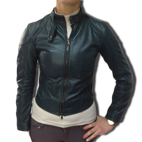 Jacke Damen aus Echtem Leder Perforiert Mod. Francesca 015