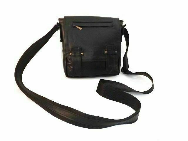 BOLSO CRUZADO CUERO GENUINO HOMBRE, MOD: PACHITO-NERO