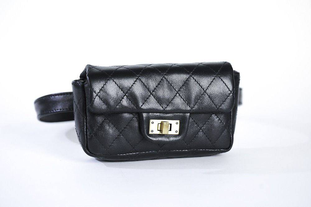 Tasche Damen Modell Clutchbag aus Echtem Leder, Mod:Rhombus A Bauchtasche