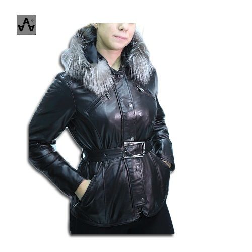 Damenjacke Herbst/Winter aus Echtem Leder, Mod: Jacke aus Leder - Sara 013