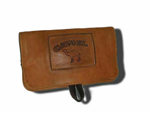 LEATHER TOBACCO HOLDER, FILTERS WITH CAMEL ENGRAVING