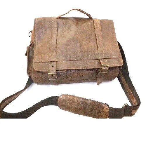 BORSONE MESSENGER DA VIAGGIO IN VERA PELLE, MOD: GASTONE - VINTAGE