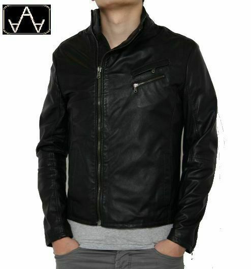 MEN'S LEATHER JACKET, MOD: LINED LEATHER JACKET - 804 MOD: WALES-BLACK