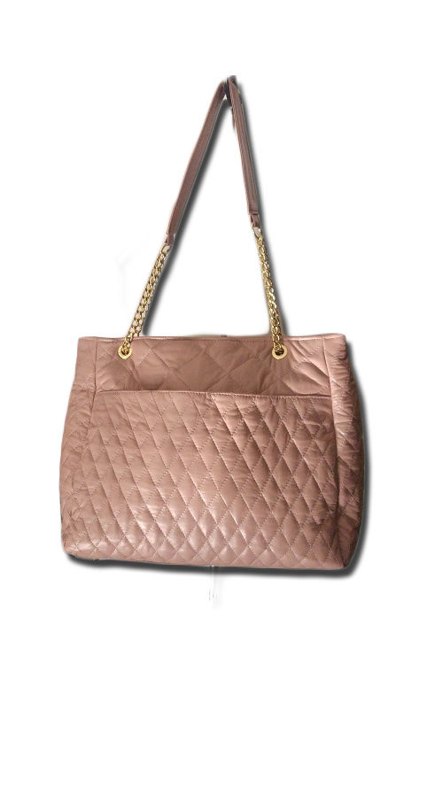 Women's Bag Genuine Leather Quilted, Mod. : Victory-Pink Ancient