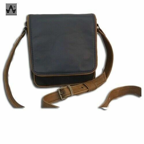 MEN'S SHOULDER BAG IN LEATHER, MOD: GIO MINI -BICOLOR