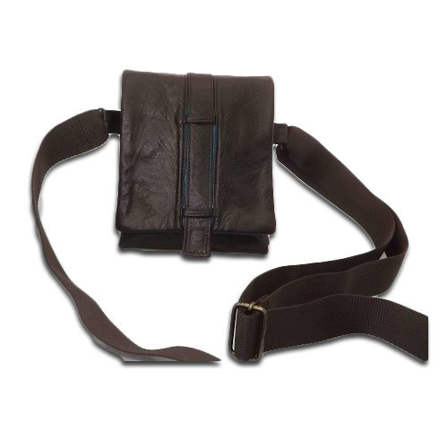 Bolsa de Hombro Artesanal de Hombre de Cuero Genuino, Modelo: Alex -moro Bi