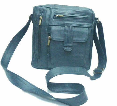 IPAD / TABLETTEN-SCHULTERTASCHE AUS FULAP-ECHTEM LEDER, MOD: DIA - BLAU