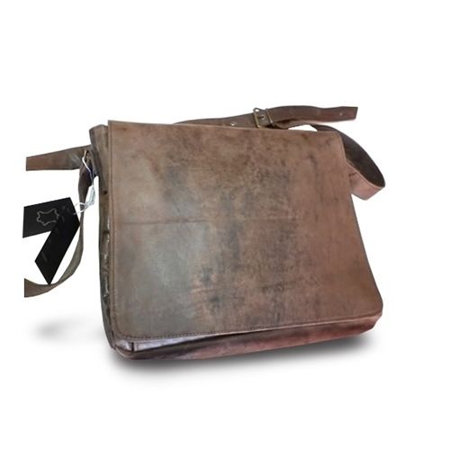 Bolso Bandolera Hombre Mensajero de Piel Auténtica -alfred Nobuck Vintage