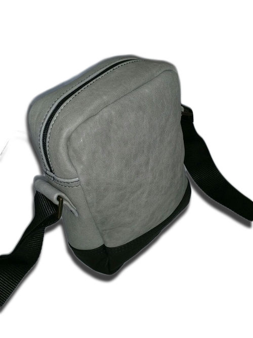 Bolso Bolso Bandolera para Hombre de Cuero - Bag Modelo: Niko - Gris