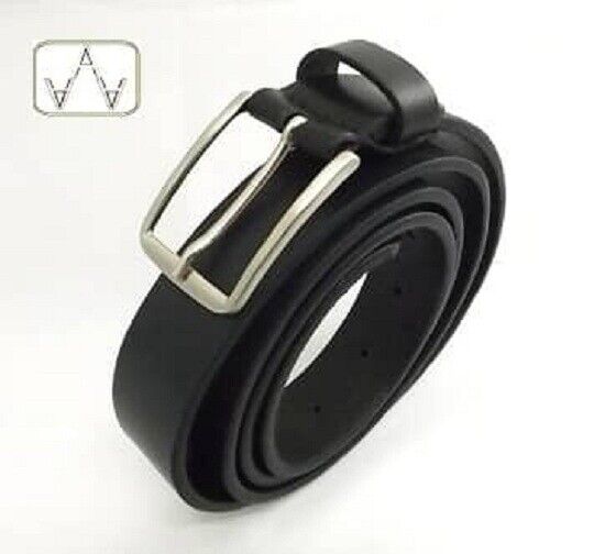 CINTURA UOMO IN VERO CUOIO MODELLO SPORTIVO NERO