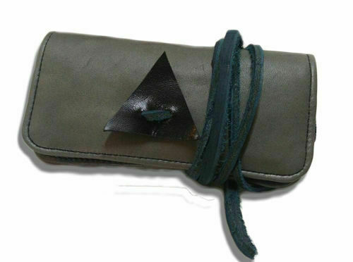 TABAKHALTER LEDERPAPIERHALTERFILTER DREIECKGRAU Geben Sie Ihre Initialen frei