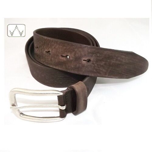 Preuve Ceinture / Ceinture Homme en Cuir Cuir Véritable Effet Rayé Modèle 02