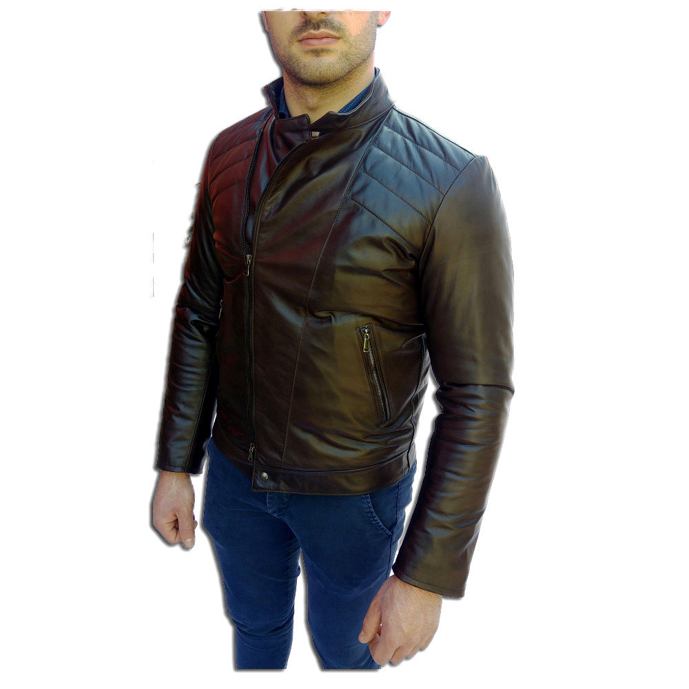 Jacket Artisan Men's, Mod. : Jacket Leather - Mod. : Gomorrah-Brown