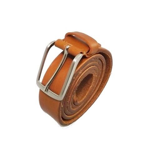 Cinturón Hombre de Cuero Auténtico Modelo Deportivo Producto Artesanal Cognac