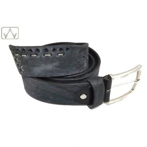 Cintura in vero cuoio nero mod : FRECCIA