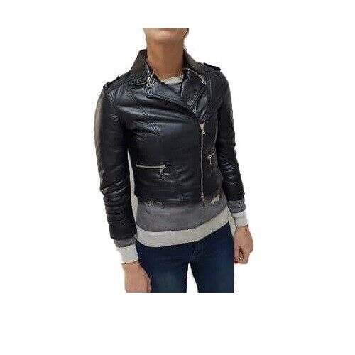 BOLERINO IN PELLE DA DONNA , MOD:CLARA-NERO