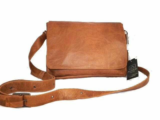 BOLSO CRUZADO MENSAJERO PARA HOMBRE EN CUERO GENUINO, MOD: GIO-RODEO