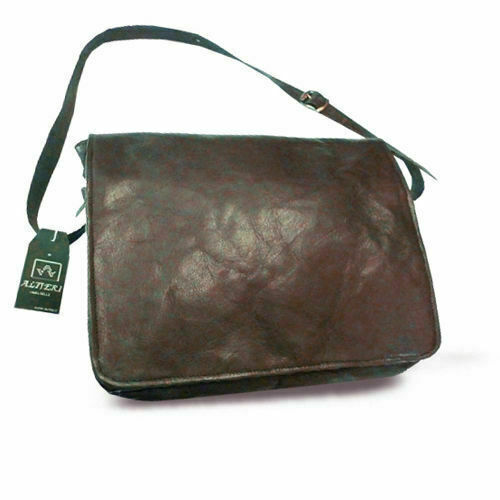 BOLSO DE HOMBRO MENSAJERO PARA HOMBRE EN CUERO REAL - ALFRED-MORO