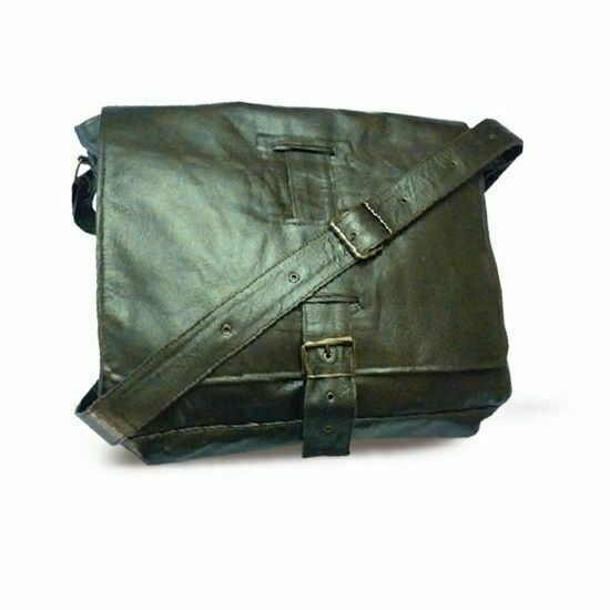 MEN'S MESSENGER SHOULDER BAG IN REAL LEATHER - CLARK-MORO