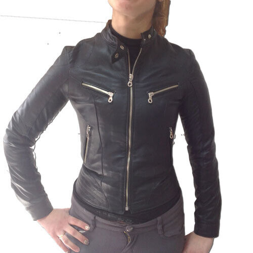 GIACCA DA DONNA IN PELLE, MOD: GIUBBOTTO IN PELLE -ROBY 013