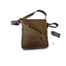 Bolso Artesanal con Asa de Hombre de Cuero Genuino, Modelo: Toscana - Ejérc